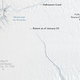 Two cracks, the Halloween crack (top) and chasm-1 (center) have been accelerating along the Brunt Ice Shelf in recent months.